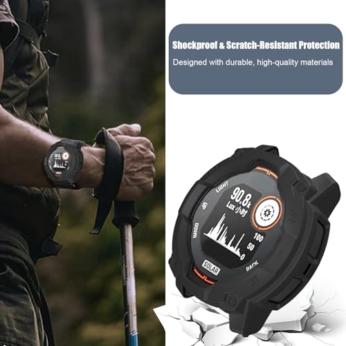 Coque Garmin Instinct 3 50mm antichoc et robuste avec 2 verres trempés - 3