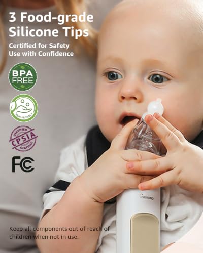 Image of GROWNSY Nasal Aspirator for Baby, Electric Nose Sucker, Powerful Suction