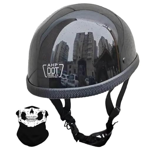 STTTBD Halbschalenhelm mit DOT/ECE Jethelm Retro Schnellverschlussschnalle Motorrad Halbhelm Brain-Cap Halbschalen Chopperhelm Vintage Rollerhelm C,M=57-58cm