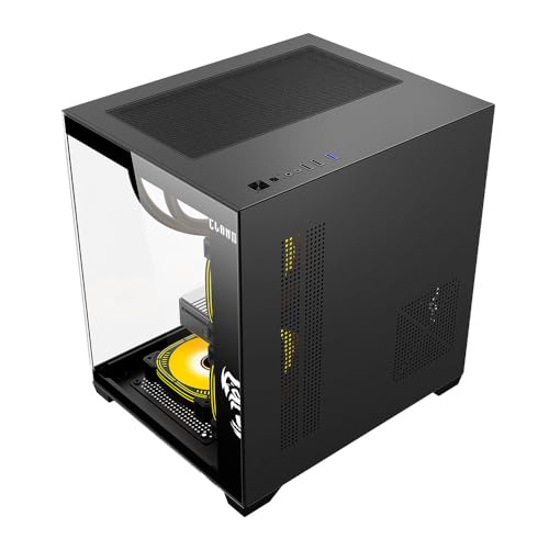 GABINETE GAMER GRODD NIGHT LATERAL DE VIDRO - AQUÁRIO - PARA 7 FAN - CLANM - Imagem 4