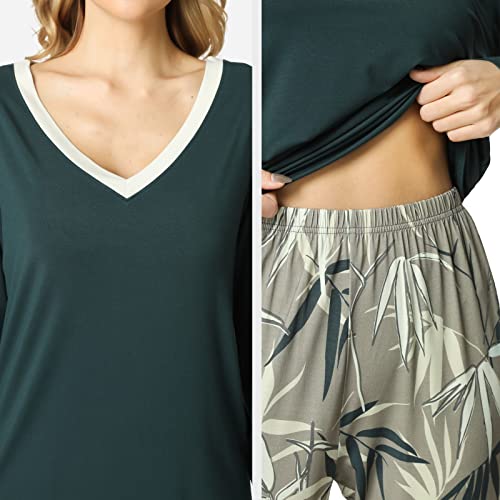 Image of GYS Women's Bamboo Viscose Long Sleeve Pajamas Set