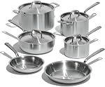 Made In Cookware - 10 Piece Stainless Steel Pot and Pan Set - 5 Ply Clad - Includes Stainless Steel Nonstick Frying Saute Pans, Saucepans and Stock Pot W/Lid - Professional Cookware - Made in Italy
