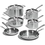 Made In Cookware - 10 Piece Stainless Steel Pot and Pan Set - 5 Ply Clad - Includes Stainless Steel Frying Pans, Saucepans, Saucier and Stock Pot W/Lid - Professional Cookware - Made in Italy
