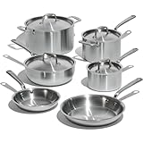 Made In Cookware | 10 Piece Stainless Steel Pot and Pan Set | 5 Ply Clad - Includes Stainless Steel Frying Pans, Saucepans, Saucier and Stock Pot W/Lid | Professional Cookware | Crafted in Italy