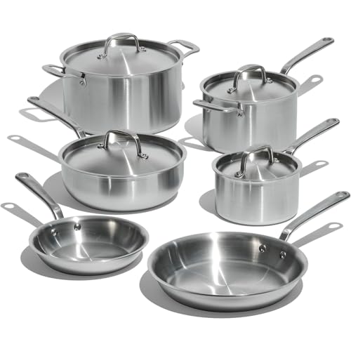 Stainless Steel Pot and Pan Set (10 Piece)