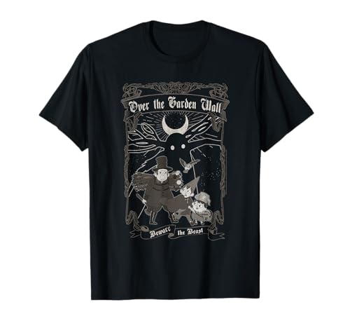 Over The Garden Wall Vintage Framed Scene Spooky Cartoon T-Shirt