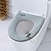 Produktbild Cartoon Haushalt Universal-WC-Sitz, Winter Klobrille, Reißverschluss Verdickten WC-Sitz, Griff Toilettensitz,Grün