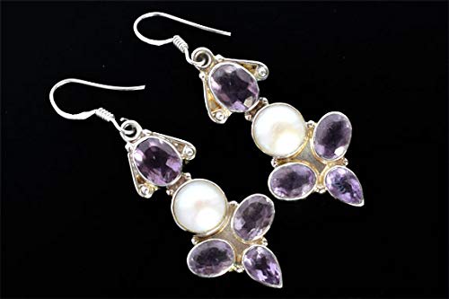 Boucles d'oreilles améthyste en argent 925, le cadeau d'anniversaire idéal - 4