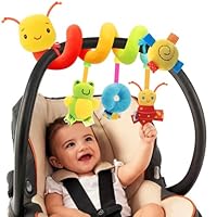 YELUFT Kinderwagen Baby Spielzeug für Babys Aktivitätsspirale Hängespielzeug Babybett Spielzeug Babyspirale Plüschspielzeug für Kleinkinder Jungen Mädchen von 0 3 6 9 12 Monaten