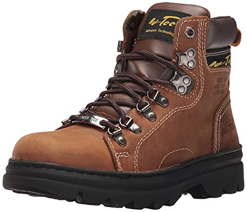 Image of Ad Tec Men's 6 inch Ankle Laceup Leather Certified Work & Hiker Boot | Steel Toe, Padded Collar, Cushioned Insole & Oil Resistant Outsole