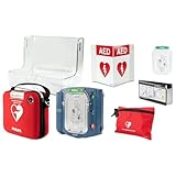Philips HeartStart Ready Pack AED Defibrillator with Portable Emergency Medical Kit, CPR Guidance and Voice Prompts, Value Package with Standard Carry Case, M5066A-R01VPB