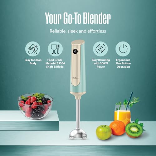 Image of Havells Craft Breakfast Master Combo for Premium and Modern Kitchens |Hand Blender + Toaster + Kettle | Perfect Kitchen Companion and Gifting Range (Blue & Golden)