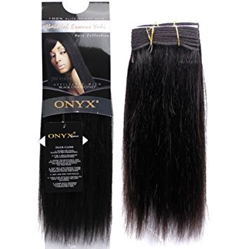 BLACK DIAMOND ONYX NATURAL ESSENCE YAKI HUMAN HAIR 12' 1B by BLACK DIAMOND ONYX