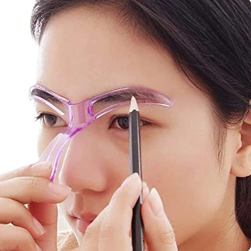 Pochoir à sourcils pour débutants, réutilisable pour 3 minutes de maquillage (violet)