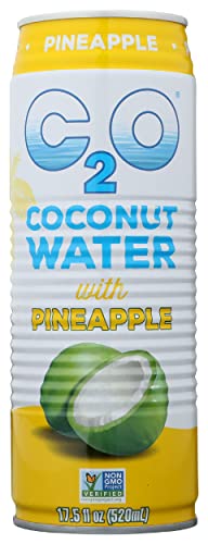 C2O Pure Coconut Water with Pineapple, 17.5 OZ