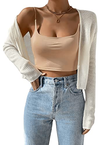 Verdusa Women's Drop Shoulder Long Sleeve Button Up Knit Cardigan Sweater3