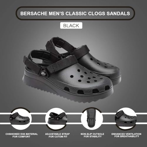 Image of BERSACHE Extra Soft Classic Casual with Regular wear with Ultra Soft & Flexibility Technology WEDGES SANDAL for Men's /Boy