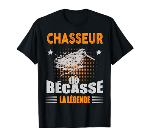 Chasseur de Becasse La Légende Homme Chasse Bécassine Gibier T-Shirt
