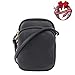 MALI+LILI, Women's Josie Stylish Lightweight Triple Compartment Cellphone Crossbody Bag, Black