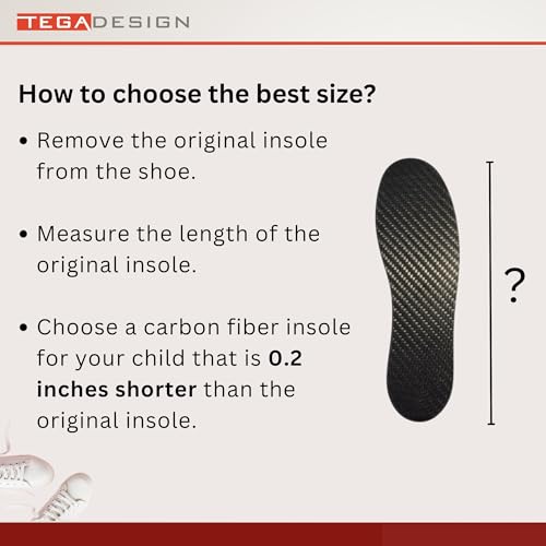 Image of Kids' Carbon Fiber Insoles for Idiopathic Toe Walking - 1 Pair - Rigid Shoe Inserts to Correct Tiptoe Walking - Toddlers and Big Kids Insert (Toddler 9)