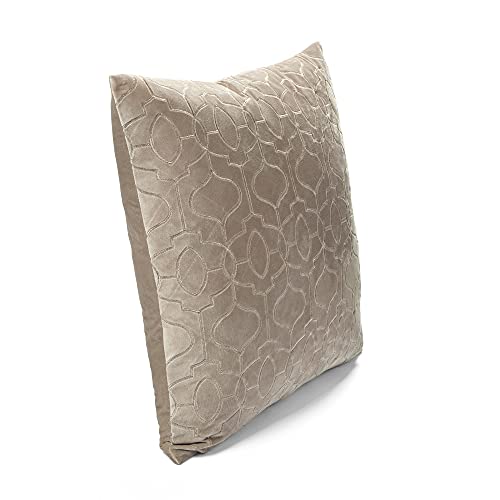 Lush Decor Velvet Geo Decorative Pillow Cover, 20" X 20", Taupe #TOP3