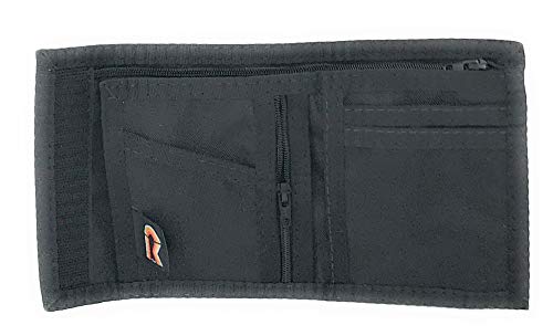 RFID Bifold wallet with Outside ID Window and Inside Zipper Coin Pocket. 11PLZ-RFID-ID (Black)2