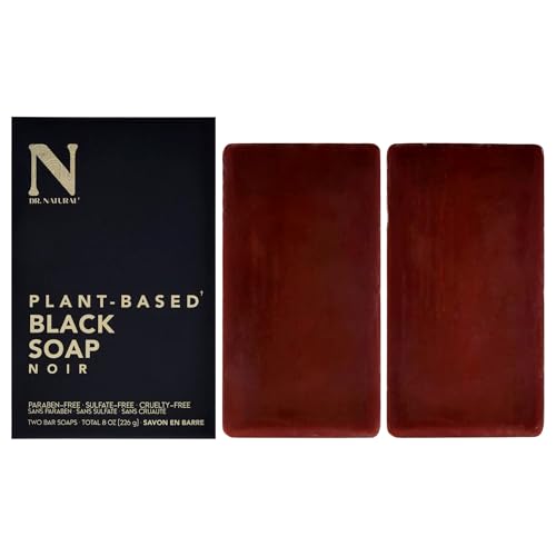 Dr. Natural Black Bar Soap - Gentle Moisturizing Soap Bar - Anti Acne and Blemishes - Moisturizing, Pore Cleanser - Natural African Body Wash - 2 pcs
