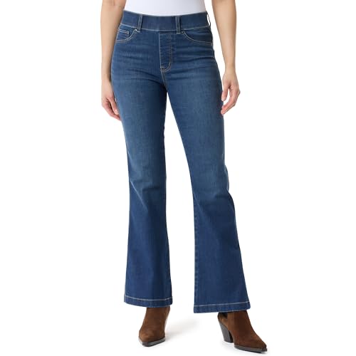 Gloria Vanderbilt Womens Shape Effect Pull On High Rise Flare Jean Standard
