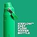 Stanley IceFlow Fast Flow Water Bottle 16 oz | Angled Spout Lid | Lightweight and Leakproof for Travel and Sports | Insulated Stainless Steel | BPA-Free | Navy