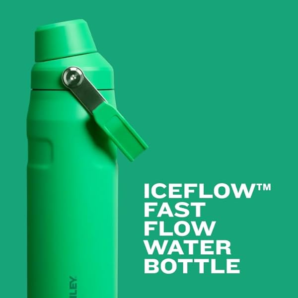 Stanley IceFlow Fast Flow Water Bottle 50 oz | Angled Spout Lid | Lightweight and Leakproof for Travel and Sports | Insulated Stainless Steel | BPA-Free | Tigerlily Plum - Image 5
