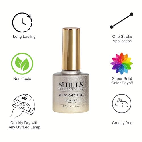 Image of Shills Professional Silk 9D cat eye Gel Polish 358