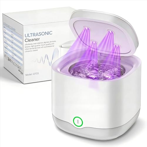Ultrasonic Retainer Cleaner with 4 UVC Light