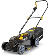 HEINPRO 14" Cordless Lawn Mower Compatible with Dewalt 20V MAX Battery, 2-in-1 Brushless Electric...