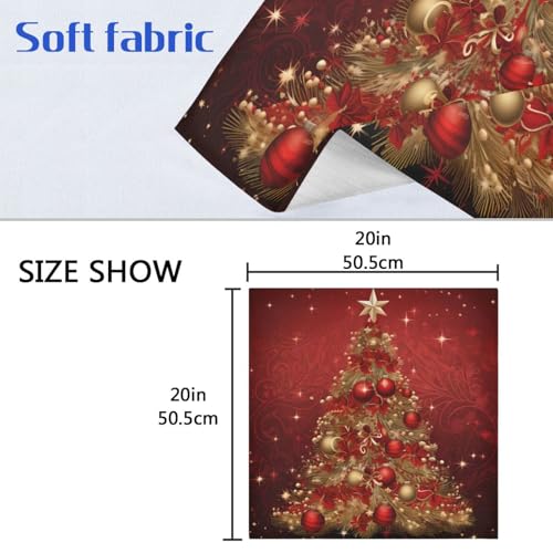 Servilletas de tela navideñas multicolor pack 6 miniatura 6