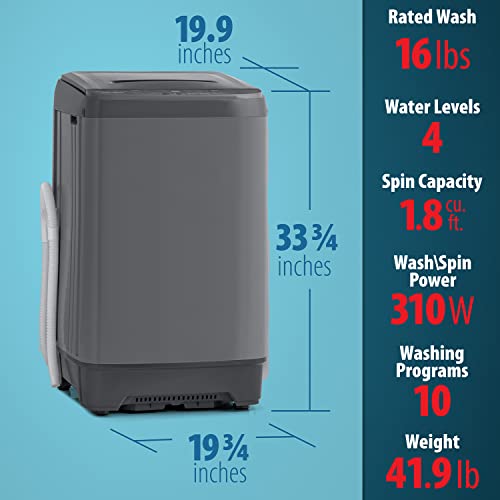 Deco Home FAWSH03 Fully Automatic Portable Washing Machine, 1.8 Cu. Ft., 16Lb Capacity thumb #6