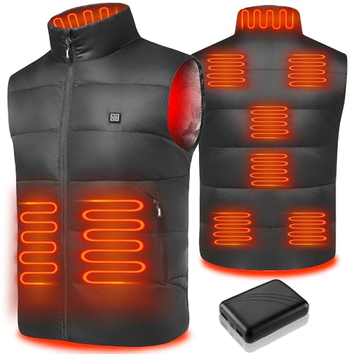 Heated Vest for Men and Women with Rechargeable Battery Pack Lightweight Heated Jacket Electric Warm...