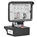 Lampe de Travail LED, Grande Surface réfléchissante, lumière du Jour extérieure 11-15 W, Bonne Dissipation Thermique, Protection Basse Tension pour Batterie au Lithium 18 V pour extérieur