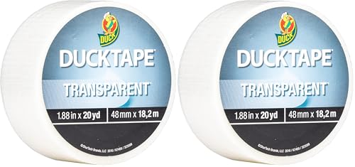 Image of Duck, DUC241380, Transparent Duct Tape, 1 Each, Transparent, Clear (Pack of 2)