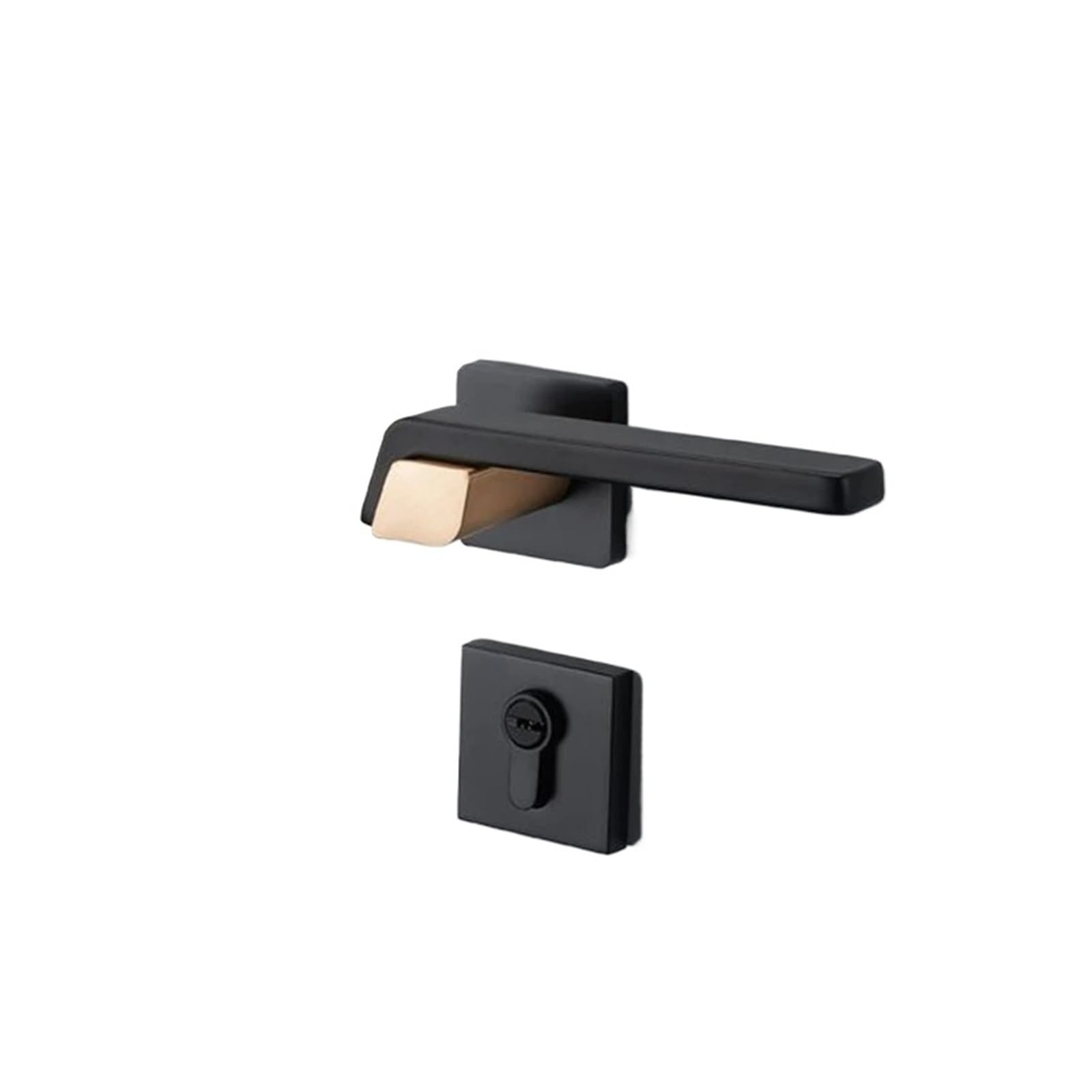 OPTEPYOE Door Lock with Key Silent Cylinder(PDD-Black)