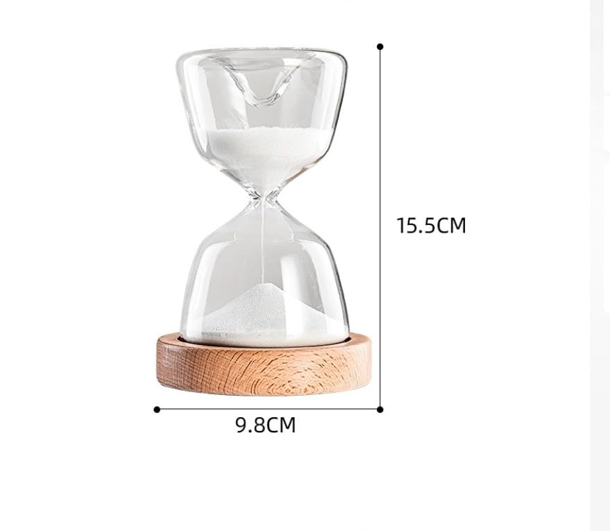 Clessidra Artistica In Vetro Con Base In Legno LED
