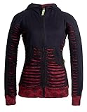 Sweatshirtjacke mit Kapuze, hohem Stehkragen und Reißverschluss