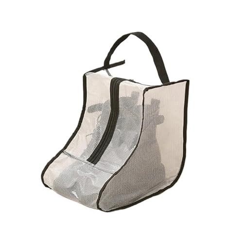 Bolsa de zapatos de viaje negra tamaño S para botas y fútbol con ventana impermeable