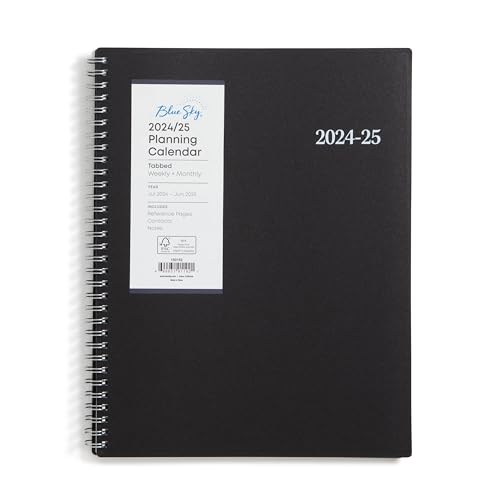 Blue Sky 2024-2025 Academic Year Weekly and Monthly Planner, 8” x 10.875”, Flexible Cover, Wirebound, Dainian (150152)