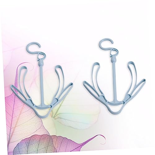 10 ganchos dobles antiviento para secar calzado azul miniatura 6