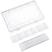 SGHUO 2 Pack 15 Girds Bead Organizer, Large Clear Plastic Organizer Box with Adjustable Dividers for Beads, Art DIY, Crafts, Jewelry, Fishing Tackle with Label Stickers