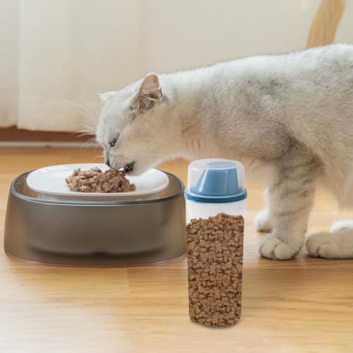 Contenedor de comida para mascotas transparente con boquilla de vertido de 1500 ml 8