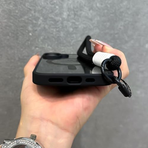 Coque iPhone 16 antichoc evitez les chutes grace a la dragonne de poignet noire intégrée - 3