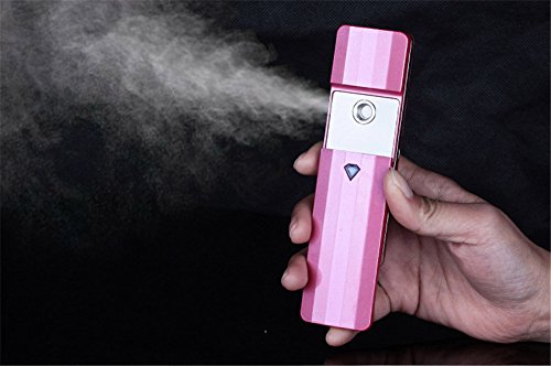 Surborder Shop Nano Handy Mist Spray Facial Mister for Eyelash Extensions USB Rechargeable Mini Beauty Instrument - Nano Ionic Cool Mist Face Sprayer (Rose)