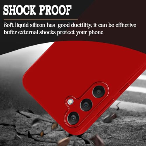 Image of Back Cover for Samsung Galaxy A55 5G | Full Camera Protection | Premium Liquid Silicon Case | Flexible Bumper Case for Samsung Galaxy A55 5G (Red)