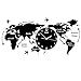 Produktbild GWFVA Wanduhren Uhren Schwarz Weltkarte Moderne Minimalistische Wohnzimmer Home Map Persönlichkeit Kreative Mode Nordic European Clock Atmosphäre Wohnaccessoires